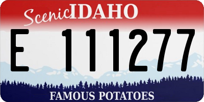ID license plate E111277