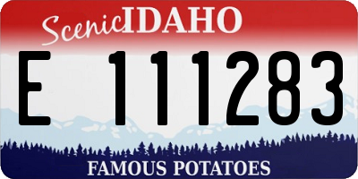 ID license plate E111283