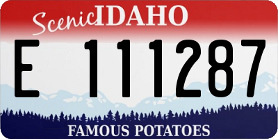 ID license plate E111287