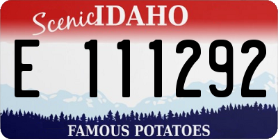 ID license plate E111292