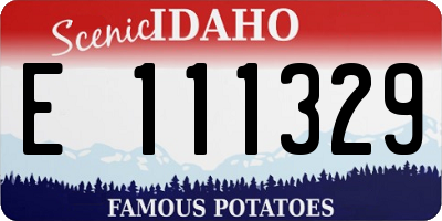 ID license plate E111329
