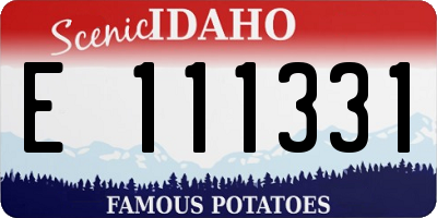 ID license plate E111331