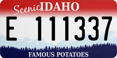 ID license plate E111337