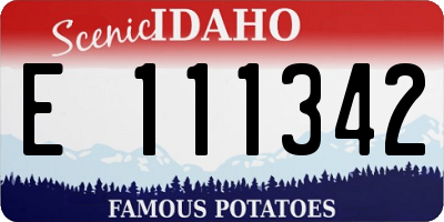 ID license plate E111342