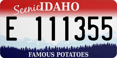 ID license plate E111355