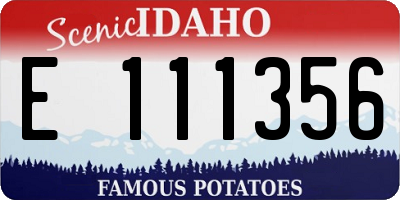 ID license plate E111356