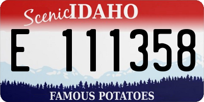 ID license plate E111358