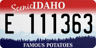 ID license plate E111363