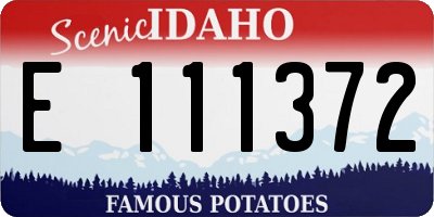 ID license plate E111372