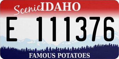 ID license plate E111376