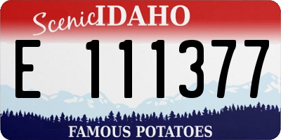 ID license plate E111377