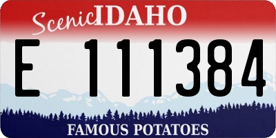 ID license plate E111384