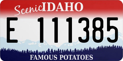 ID license plate E111385