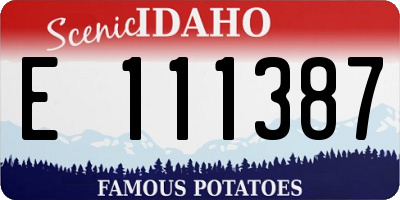 ID license plate E111387
