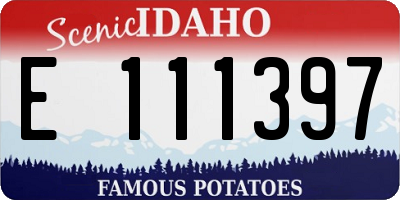 ID license plate E111397