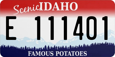 ID license plate E111401
