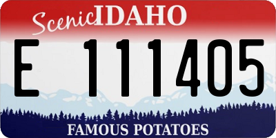 ID license plate E111405