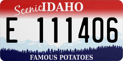 ID license plate E111406