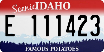 ID license plate E111423