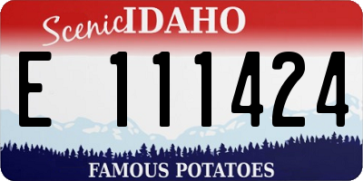 ID license plate E111424