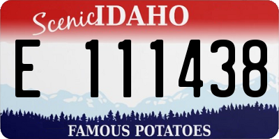 ID license plate E111438