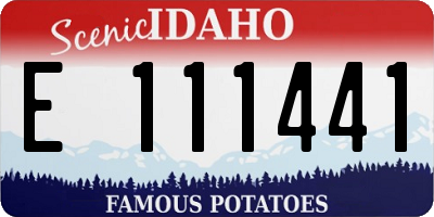 ID license plate E111441