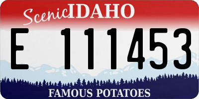 ID license plate E111453