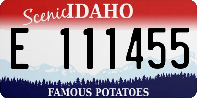 ID license plate E111455
