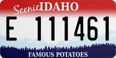ID license plate E111461