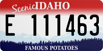 ID license plate E111463