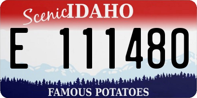 ID license plate E111480