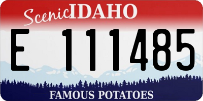 ID license plate E111485