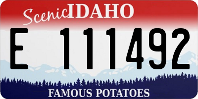 ID license plate E111492
