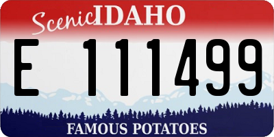 ID license plate E111499
