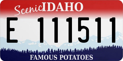 ID license plate E111511