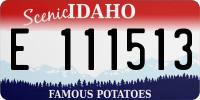 ID license plate E111513
