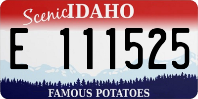 ID license plate E111525