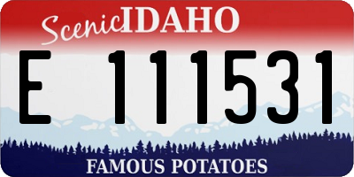 ID license plate E111531