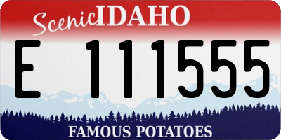 ID license plate E111555
