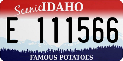 ID license plate E111566