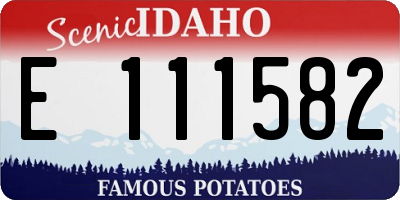 ID license plate E111582