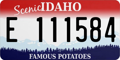 ID license plate E111584