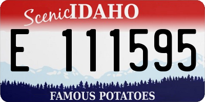 ID license plate E111595