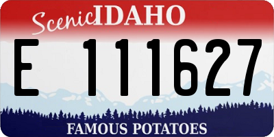 ID license plate E111627