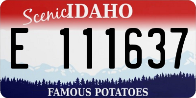 ID license plate E111637