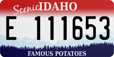 ID license plate E111653