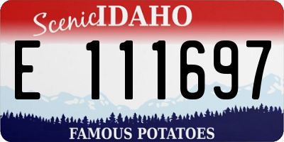 ID license plate E111697