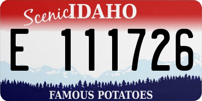 ID license plate E111726