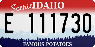 ID license plate E111730