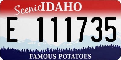 ID license plate E111735